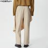 INCERUN Herren Reißverschluss Unregelmäßige Lagen Lässige Lange Gerade Hosen Hose
