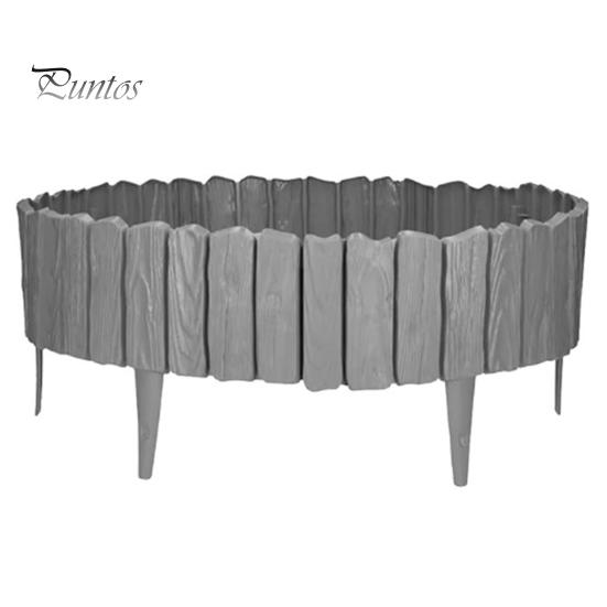Decorative Garden Fence Edging Border, 5.91Ft 7.87Ft 11.81Ft Plastic Flexible Lawn Wood Retro Look, No Dig Panels for Flower Beds Lawns Bed