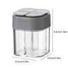 NEW 4-in-1 Transparent Seasoning Dispenser Jar 4 Grids Spice Container with Lid Salt and Pepper Shaker for Travel Picnic Cooking