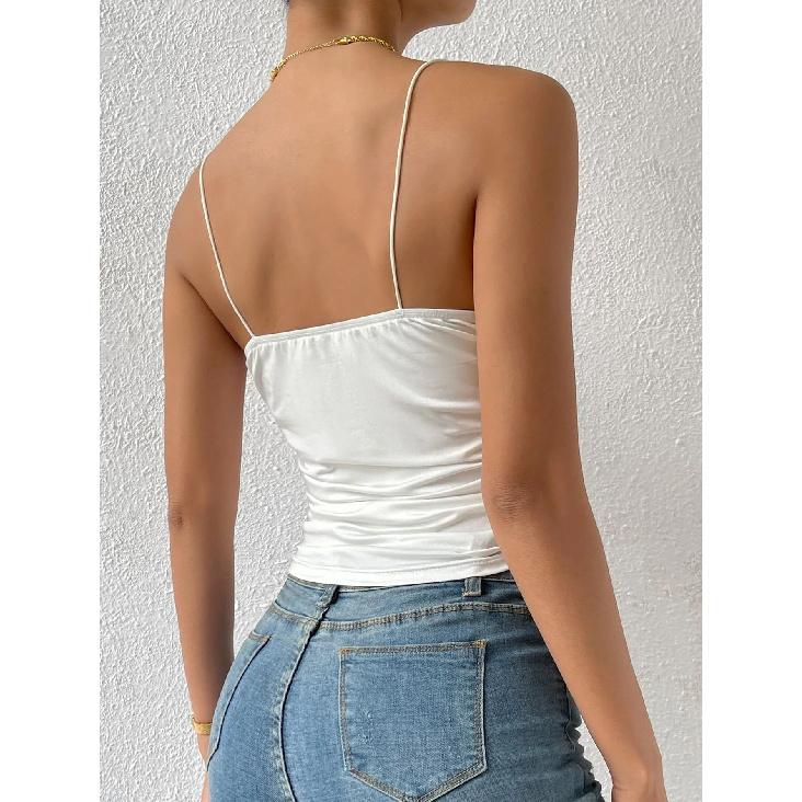 New Summer Casual Temperament Slim Fit Sexy Vest T-Shirt Sleeveless Suspender Versatile Top Strapless Women
