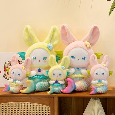 Creative Mermaid Rabbit Plush Toy Cute Mermaid Rabbit Doll Children Sleeping Pillow Girls Gift