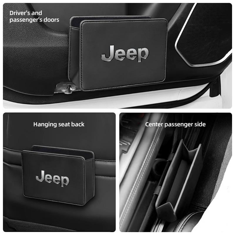 Jeep Autó Bőr Szemetes Autó Ajtó Ülés Hátsó Tároló Doboz Kiegészítők Jeep Grand Cherokee Wrangler JK Gladiator Comp-hoz