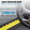 5 PCs Cable Protector Ramp, 2 Channel, 22000 Lbs/axle Capacity Heavy Duty TPU Wire Cover Ramp Hose Protector Ramp Driveway, Traffic Speed Bump with
