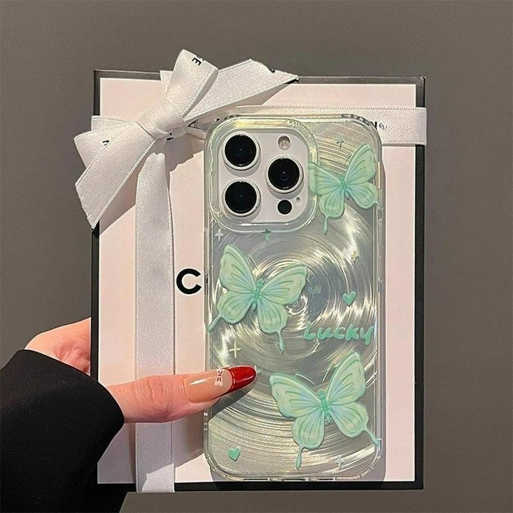 Iridescent Glossy Phone Case for iPhone 11 13 14 15 16 17 Pro 17 13 14 15 Pro Max High Quality Fantasy Floral Style Full Protection Shell
