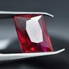 AAA+ CERTIFIED 11.50 Ct Natural  Red Ruby Emerald Cut Loose Gemstone Ring Size AR-981