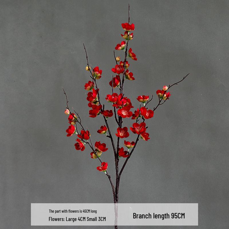 Silk Plum Blossom Simulation Flowers for Home Decor: Perfect for Living Room, TV Cabinet, or Coffee Table Arrangements.