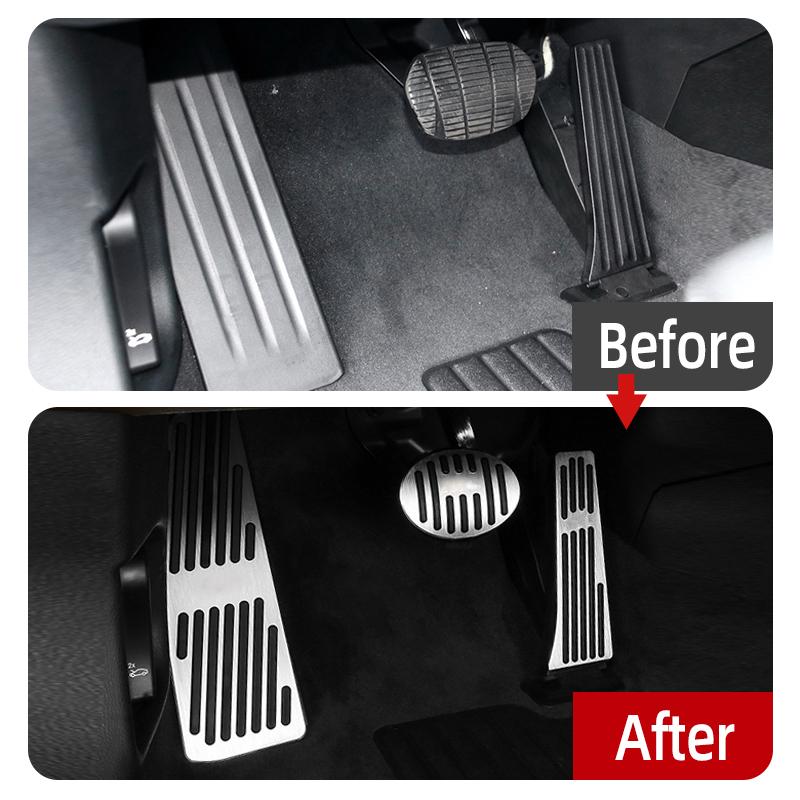 Car Accessories For BMW X1 F48 F49 X2 F39 F45 F46 Tourer Aluminum Alloy Foot Accelerator Brake Pedals Footrest Pedal Cover