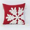 Christmas Tufed Pillow Cover Cotton Embroidered Couch Living Room Bedroom