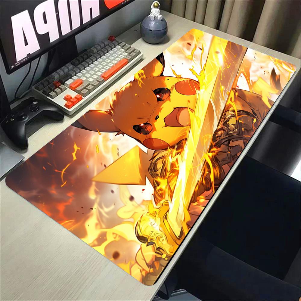 Pokemon Pikachu Rubber Mousepad Gaming Mouse Pad Large Size Non Slip Office Desktop Keyboard Mat for Gamer Cartoon Accessories