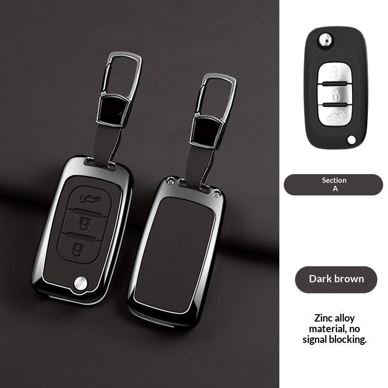 3 Button Zinc Alloy Leather Car Key Fob Case Lada Vesta Granta Xray Kalina Priora Sedan Sport Key Fob Car Key Box Cover