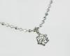 18K White Gold Diamond Solitaire Pendant with SV925 Cut Ball Chain [KASHIMA] 0.1ct