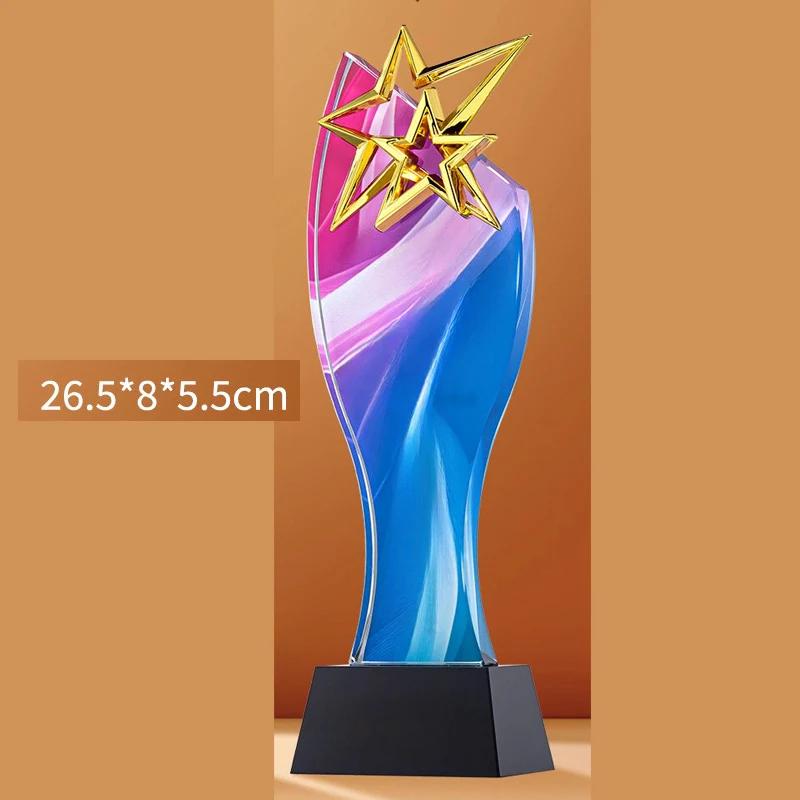 Maßgeschneiderte Kreative Hochwertige Kristalltrophäe, Wettbewerbspreis Jahresversammlung Souvenir, Heimdekoration, Auszeichnungsmedaille für Mitarbeiter, 1 Stück