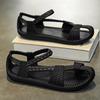 Men's Large Size Woven Straw Sandals, Summer Beach Crossover Style, Sizes 36-47