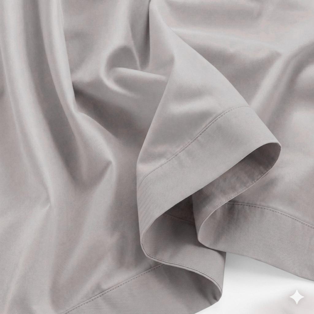 The White Stone Parure de Lit en Percale de Coton 200 TC | Drap Housse, Drap Plat et  Taie d'Oreiller 