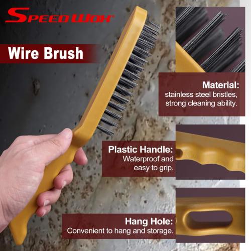 SPEEDWOX Welding Tool Set: Carbon Steel Welding Pliers, Hammer, Gauge, and Gloves, Red