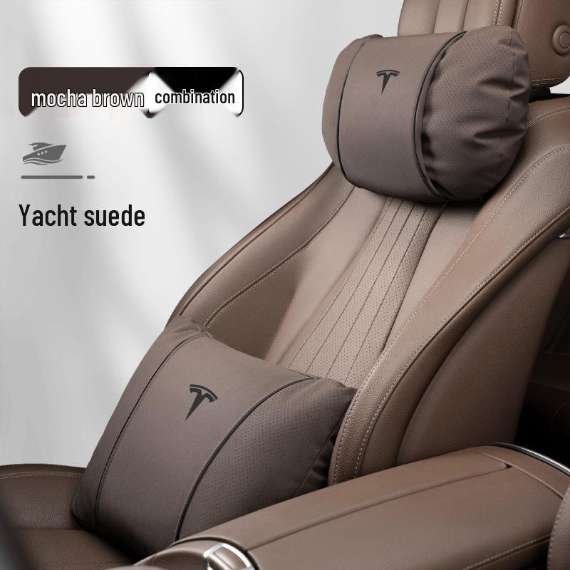 Headrest Cushion and Lumbar Support for Tesla Model 3/Y/S/X