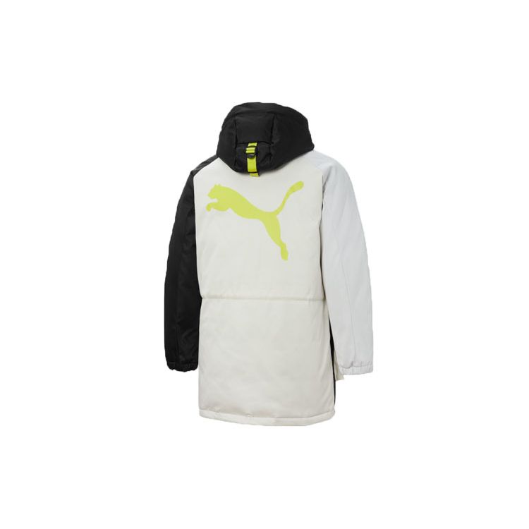 Puma Retro Color-Block Teplá Pánská Bunda Střední Délky s Kapucí a Mnoha Kapsami Černá 534676-01