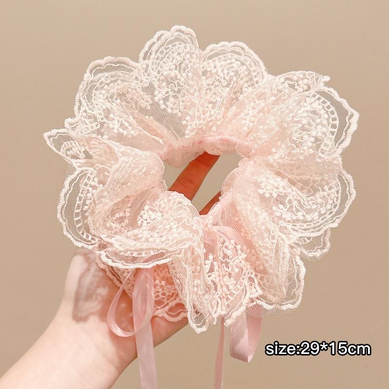 

Новое ощущение высокого класса кружевное кольцо для волос в виде толстой кишки женское супер сказочное головное украшение с темпераментом резинка для волос для низкого хвоста