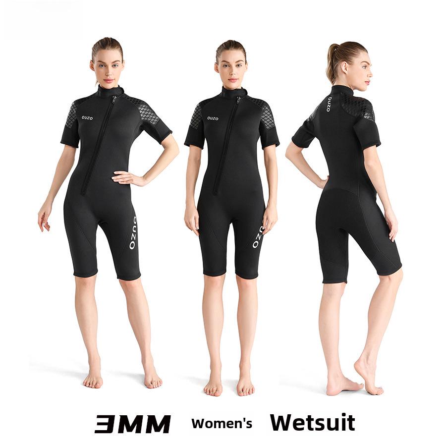 New 3mm Unisex Short-Sleeve Diving Suit - Thick, Warm, and Cold-Resistant for Surfing and Jellyfish Protection