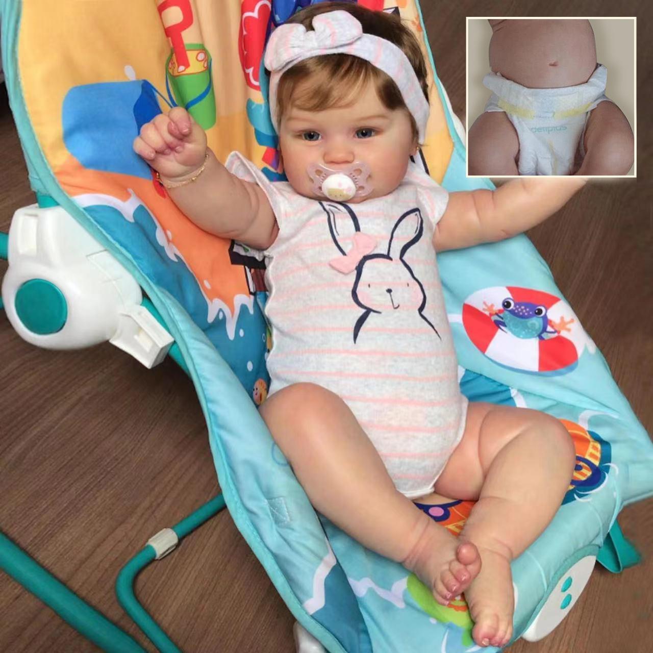 50 см Кукла-реборн Мэдди уже закончена, окрашена, милая кукла, новорожденная, малышка, девочка, популярные силиконовые реалистичные куклы-младенцы для детей Cloth Body Doll