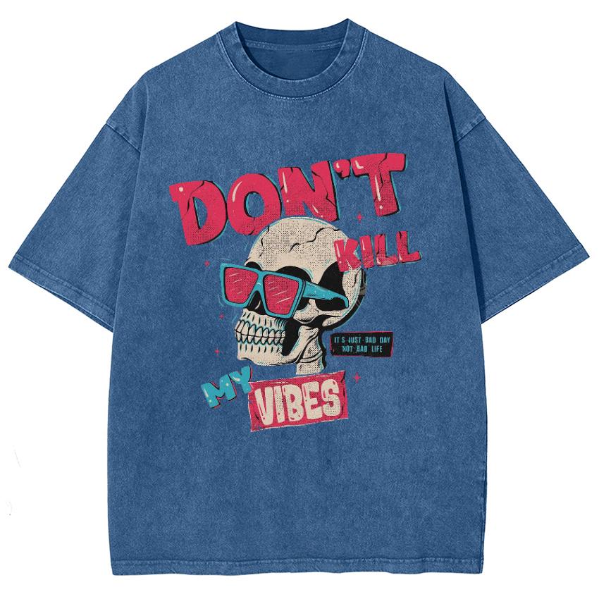 Women's T-Shirt Unisex Loose Wash Denim Crew Neck Short Sleeve Summer Trend Hip Hop Y2K Soft Top Men