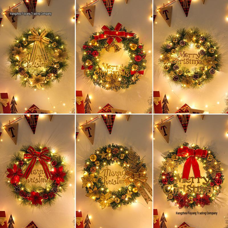 Kreativer Weihnachtskranz Tür- und Baumschmuck