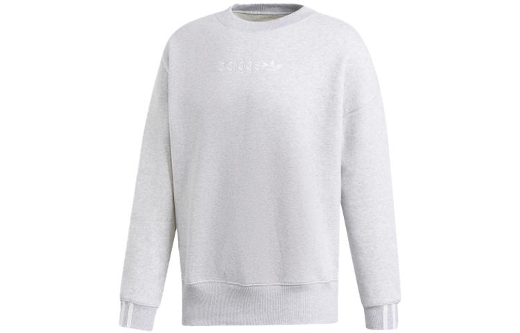 Adidas Originals Sweatshirts Women s Light Heather Gray Crew Neck Moderate Regular DU7194 32