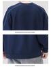 Men's 2025 Autumn/Winter Fleece-Lined Round Neck Sweatshirt - Casual, Loose, High-End Texture, Thick Long Sleeve Top