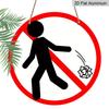 2D Flat, 1pc Round Aluminum "No Littering" Sign, Red & White Prohibition Metal Wall Art, Anti-Litter Symbol Design, Waterproof & Durable, Easy To