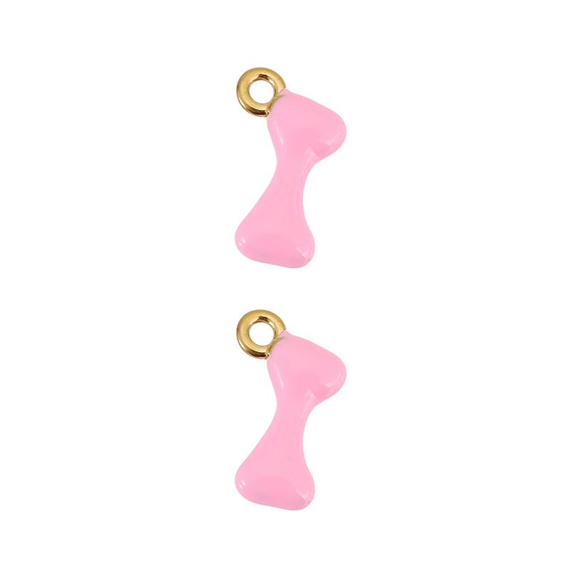 

2pcs PVD Never Fade Stainless Steel Bone Bracelet Charms Lot 6x14mm Necklace Pendants Charms for DIY Making Jewelry Findings