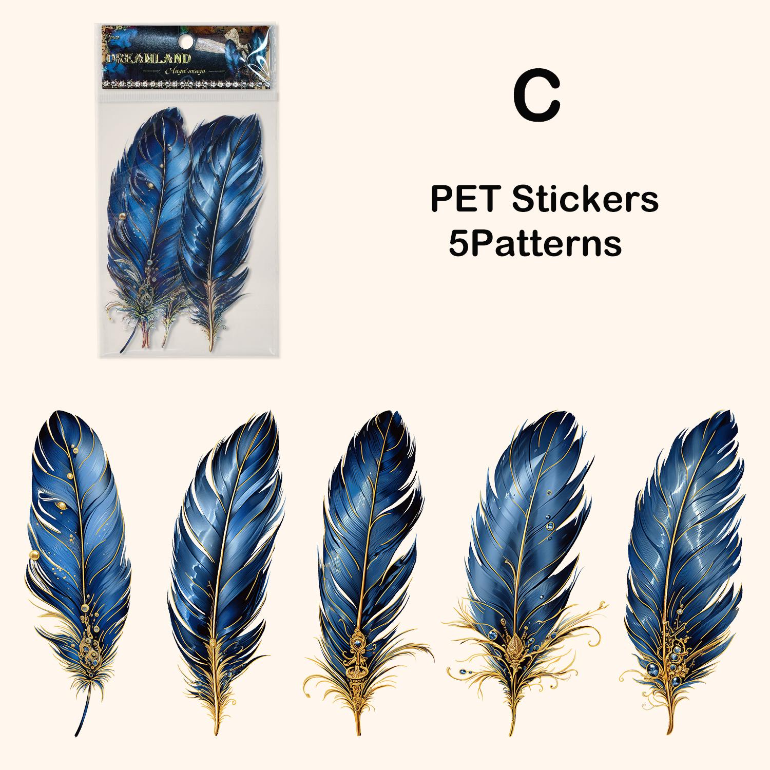 

5 шт./упак., большие размеры, наклейки с перьями, водостойкие наклейки для домашних животных, сделай сам, скрапбукинг, художественный коллаж, мусор, журнал, декор, наклейки, канцелярские принадлежности