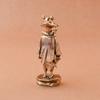 Japanese Style Brass Frog Ornament Mini Standing Frog Metal Statue Antique Copper Crafts Office Home Tea Pet Table Decorations
