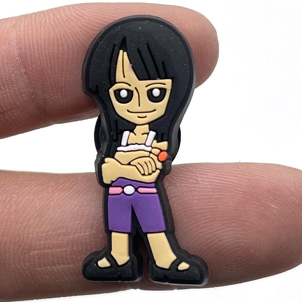 One Piece Cartoon Character Crocs Shoe Charms - Soft Rubber Decorative Accessories
