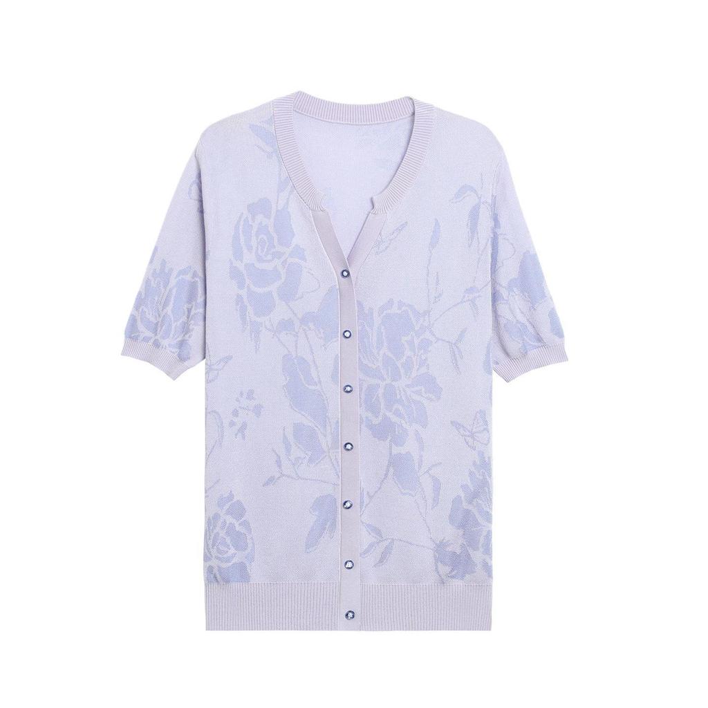Mom's 2026 New Style Summer Knit Top - Short-Sleeved T-Shirt for Middle-Aged & Elderly Women