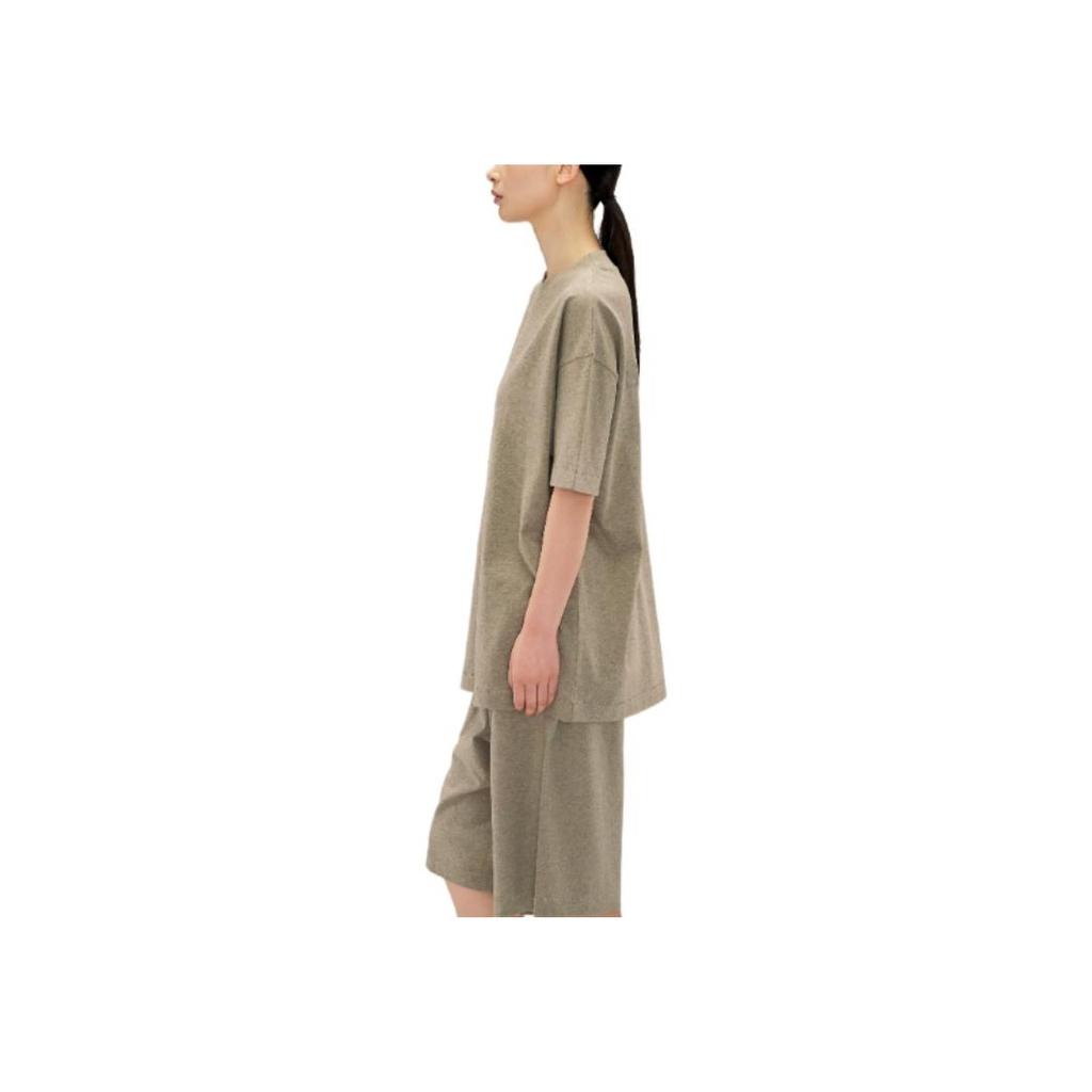Fear of God Essentials T-shirt Classique Homestead Heather Hauts pour Femme Tan 125SP254193F