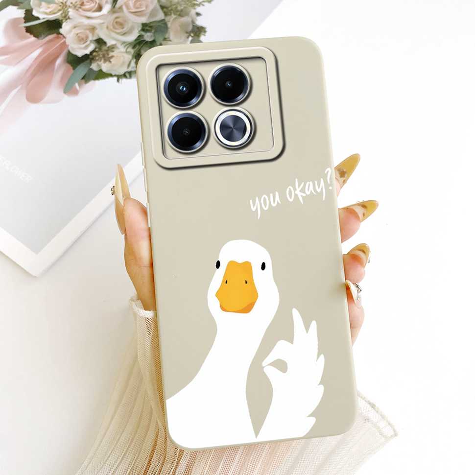 For Infinix Note 40 5G Case X6852 Soft Slim Rabbit Sunflower Back Cover Fundas For Infinix Note40 Note 40 5G Shell Bumper