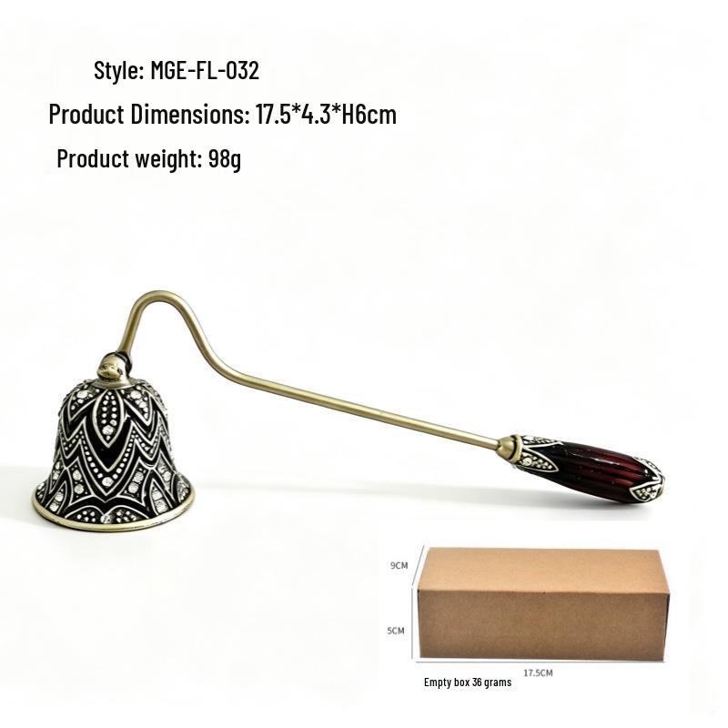 European Retro Handheld Candle Snuffer and Cover, Light Extinguisher Bell Tool, Perfect for Gifts.
