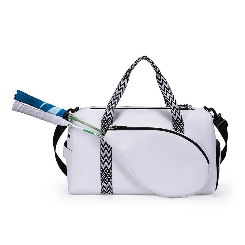 

Женская спортивная сумка для бадминтона большой вместимости с отделением для обуви и отделением для сухого/мокрого белья белый