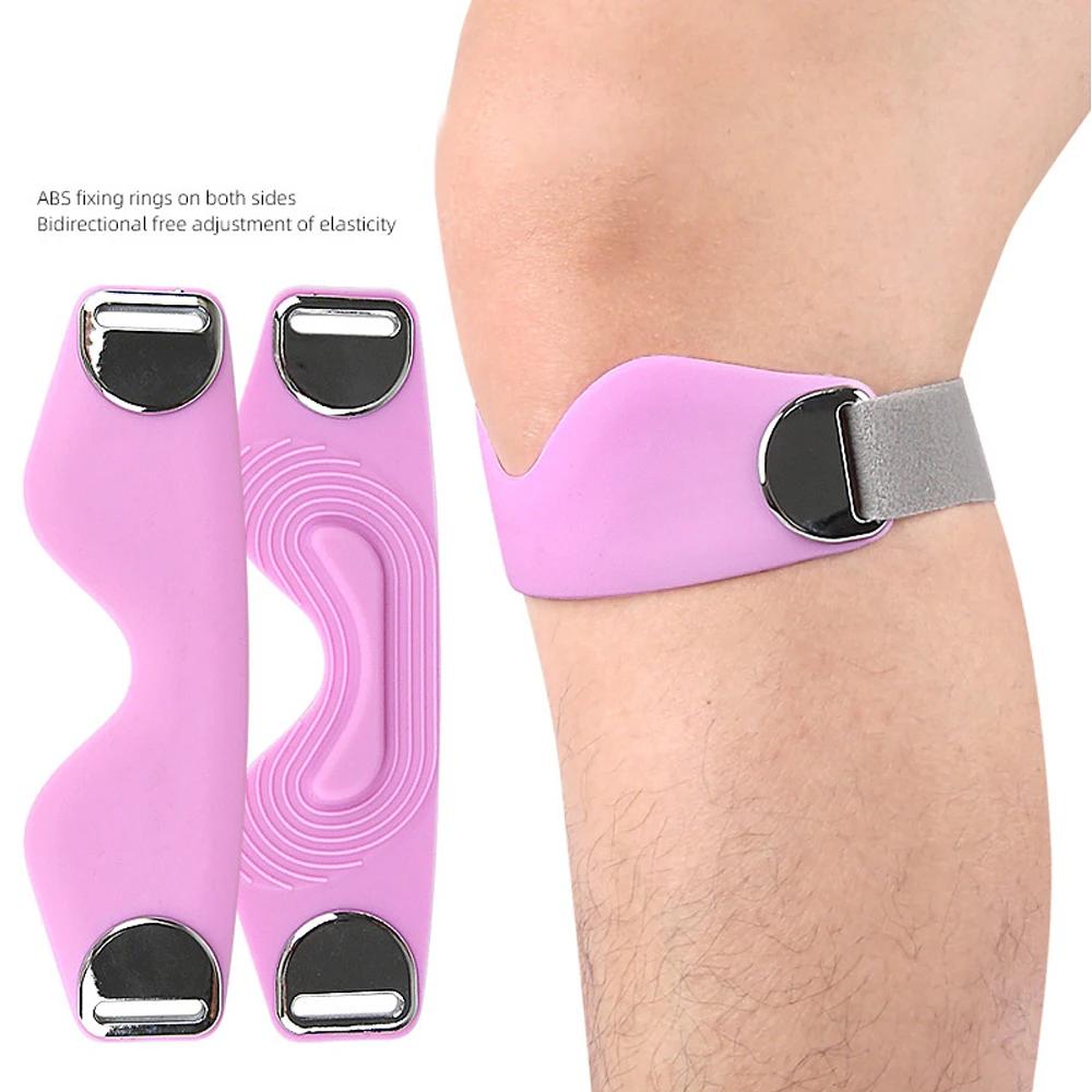 1Pcs Patellar Tendon Support Strap Adjustable Silicone Compression Patella Band for Knee Stability, Knee Support Strap for Pain Relief Shock-Absorbing