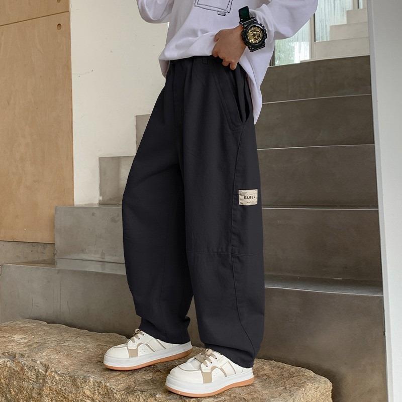 Pantalones Largos Cargo Casuales Lisos Sueltos para Niños