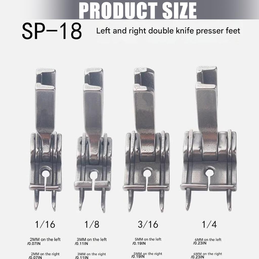 Industrial Iron Presser Foot for Flatbed Machines Extended Base Cloth Control Sturdy Sewing Solution
