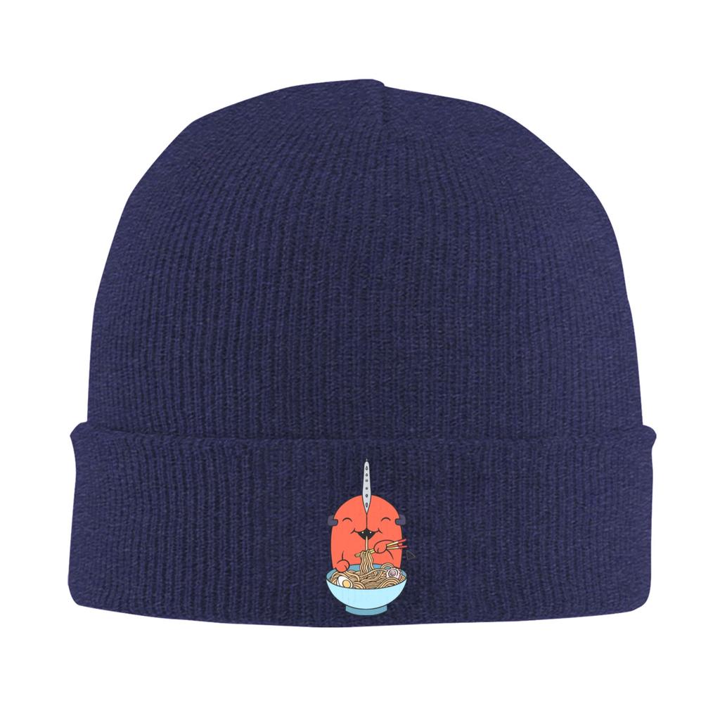 Pochita Chainsaw Man Knitted Caps For Women Men Beanie Winter Hat Acrylicanime Warm Melon Cap