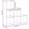 Room Divider Bookshelf Black Oak Effect 99 x 29 x 99 cm