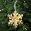 Translucent Snowflake Pendant Plastic Snowflake Shape Charm Christmas Tree Ornament Christmas New Year Atmosphere Decoration