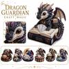 Quilted DIY Tissue Box Cover Sewing Kit Featuring Dragon Librarian Design Includes Materials and Instructions for Crafting Decorative Cover