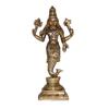 Pure Brass Matsya, Matasya Idol, Petal Vishnu Matsya Avatar Statue - 15.2 Cm