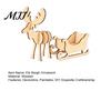 Creative Painting Project for Christmas Wooden Elk and Sleigh Tabletop Ornament, DIY Wood Art Craft Natural Gift Children Festive Holiday Decoration,