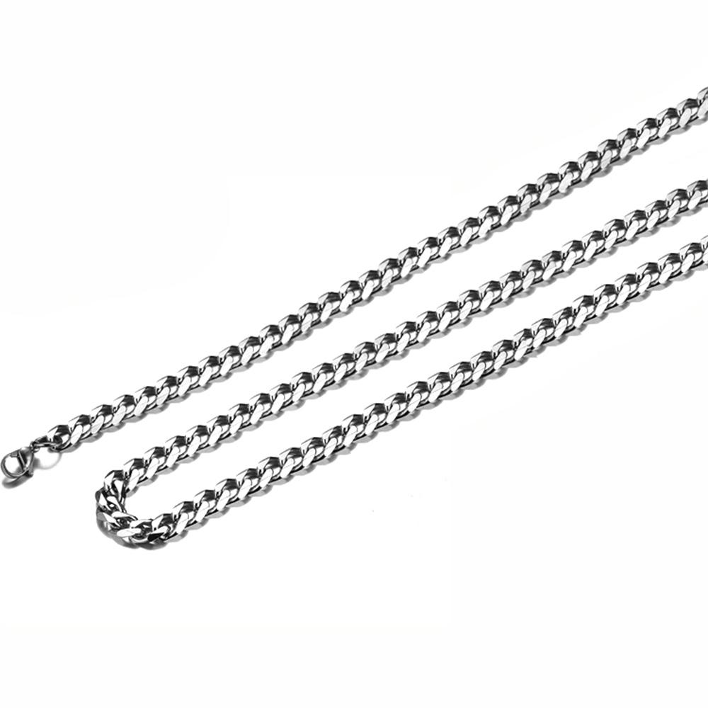 Hip Hop 4mm Curb Cuban Link Chains Gold Silver Color Stainless Steel Chain Necklaces For Men Women Vintage Jewelry Gift 2025