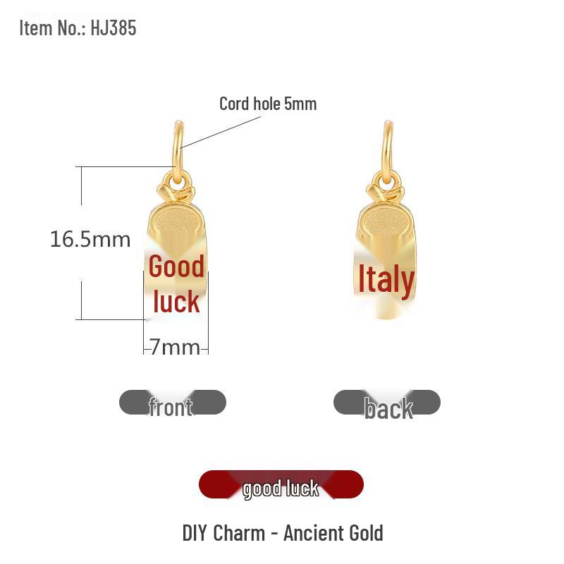 Ancient Gold Cloisonné Ethnic Charm Spacer Beads Pendant for DIY Bracelet Mala Accessories