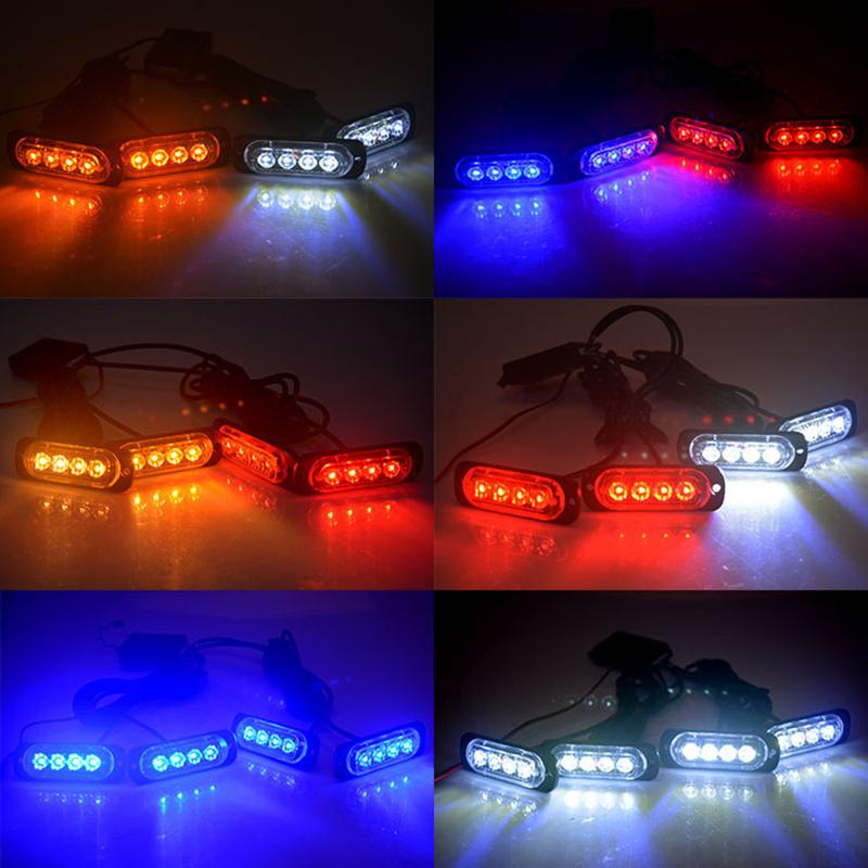 Wireless Grille Police Lights for Car Led Strobe Lights Automotive Flashing Warning Beacon 12V -24V Emergency Lamp for Vehicles